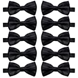 Elegant Pre-tied Bow ties Formal Tuxedo Bowtie Set with Adjustable Neck Band,Gift Idea For Men And Boys(5/8/10/20 Pcs), 10 Pcs6, Medium