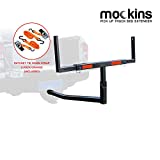 Mockins 2-in-1 Design 750lb Cap. Truck Bed Extender Hitch Mount & Ratchet Straps | Heavy Duty Steel Truck Bed Extenders | Bed Extenders for Trucks, SUV, Vans |for Ladder, Canoe, Kayak, Pipes, Lumber