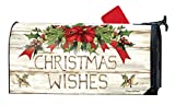 MailWraps Studio M Christmas Wishes, Winter Christmas, The Original Magnetic Mailbox Cover, Made in USA, Superior Weather Durability, Standard Size fits 6.5W x 19L Inch Mailbox