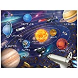 MINIWHALE Kids Puzzle for Kids Ages 4-8 Solar System Floor Puzzle Raising Children Recognition Promotes Hand Eye Coordinatio (Glow in The Dark,46Pcs,24x18in)