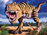 Ceaco 100 Piece Dino Glow, Glow in The Dark - T-Rex Jigsaw Puzzle, Kids and Adults