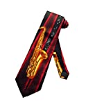 Steven Harris Mens Alto Saxophone Tie - Black - One Size Neck Tie