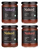 Naked Infusions Organic Gourmet Salsa - Variety Pack - Mild - Medium - Extra Hot - Garlic - 4 x 16 oz jars