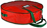 Christmas Wreath Storage Bag - 30" X 7" - Durable Tarp Material, Zippered, Reinforced Handle and Easy to Slip The Wreath in and Out. Protect Your Holiday Wreath from Dust, Insects, and Moisture.