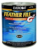 Evercoat Feather Fill G2 Premium Polyester Primer Surfacer for Fiberglass, SMC & More - 128 Fl Oz - Black