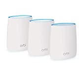 ---NETGEAR Orbi Ultra-Performance Whole Home Mesh WiFi System - WiFi router and two satellite extender with speeds up to 3Gbps over 6,000 sq. feet, AC3000 (RBK53)