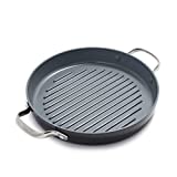GreenPan Valencia Pro Hard Anodized Healthy Ceramic Nonstick 11" Grill Pan, PFAS-Free, Induction, Dishwasher Safe, Oven Safe, Gray