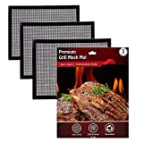 Non Stick Mesh Grill Mat for Cooking – 3Pcs BBQ Grill Topper for Cooking Meat, Fish, Veggies – Non Stick Heat Resistant Grill Pad – Compatible with All Grill Types – Ideal for Grilling, Baking, BBQ
