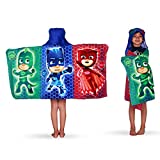 Franco Kids Bath and Beach Soft Cotton Terry Hooded Towel Wrap, 24" x 50", PJ Masks