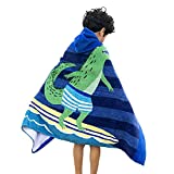 Wowelife Crocodile Kids Beach Towel Green 100% Cotton Beach Towels for Boys