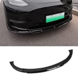 Fit Tesla Model Y Front Bumper Lip Kit Car Mods Spoilers For Tesla Model Y Accessories 2020-2021 (Glossy Black)