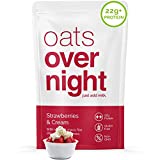 Oats Overnight - Strawberries & Cream (16 Pack) High Protein, Low Sugar Breakfast - Gluten Free, High Fiber, Non GMO Oatmeal (2.7oz per pack)