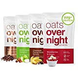 Oats Overnight - Variety Pack (8 Meals) High Protein, Low Sugar Breakfast Shake - Gluten Free, High Fiber, Non GMO Oatmeal (2.7oz per meal)