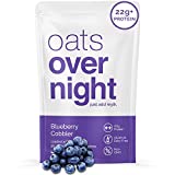 Oats Overnight - Blueberry Cobbler (8 Meals) Dairy Free, High Protein, Low Sugar Breakfast Shake - Gluten Free, High Fiber, Non GMO Oatmeal (2.5oz per meal)