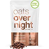 Oats Overnight - Mocha Dream (8 Meals) High Protein, Low Sugar Breakfast Shake with Coffee - Gluten Free, High Fiber, Non GMO Oatmeal (2.7oz per meal)