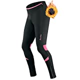 Santic Women's Cycling Windproof Pants with 4D Padded Bicycle Fleece Lined Leggings