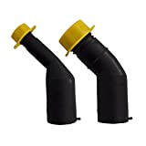 EZ-POUR Bent tip Extensions Spouts, Rigid, Replacement for Old Gas Cans, Water Jug, Nozzle, Rigid Plastic Material, Gallon, Contains HI-Flow, Funnel, containers