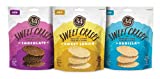 34 Degrees Crisps | Sweet Crisps Variety Pack - 1 Sweet Lemon, 1 Vanilla, 1 Chocolate | Thin, Light & Crunchy Variety Pack Sweet Crisps, 3 Pack (4oz each)