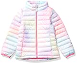 Amazon Essentials Girls' Light-Weight Water-Resistant Packable Mock Puffer Jackets, Pink Ombre, Medium