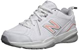 New Balance Women's 608 V5 Casual Comfort Cross Trainer, White/Pink, 7 W US