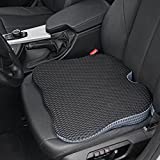 Dreamer Car Seat Cushion for Car Seat Driver to Improve Driving View - Memory Foam Wedge Shape Car Pillow for Driving Seat to Promote Healthy Driving Posture (Black)