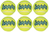 KONG Air Dog Squeak air Tennis Ball Dog Toy, Large, Yellow, 6 Count