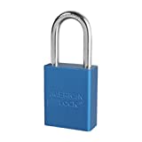 American Lock A1106B1KEY A1106BLU1KEY Q# DG7272 Keyed Padlock, Aluminum, Blue