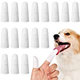 16 Pack Dog Tooth Brushing Kit Dog Toothbrush Cat Toothbrush Finger Toothbrush for Dog Teeth Cleaning Pet Toothbrush Dog Teeth Cleaner Washable Dental Care for Pets Dogs Cats, 1 Sets for 2 Fingers