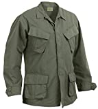 Rothco Vintage Vietnam Fatigue Shirt Rip-Stop, S, Olive Drab