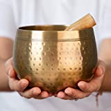 Meditative Himalayan Singing Bowl with Mallet and Cushion ​-Tibetan Sound Bowls for Energy Healing, Mindfulness, Grounding, Sleep - Exquisite Feng Shui Meditation Bowls ​
