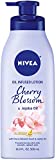 NIVEA Oil Infused Body Lotion, Cherry Blossom Lotion with Jojoba Oil, Moisturizing Body Lotion for Dry Skin, 16.9 Fl Oz Pump Bottle