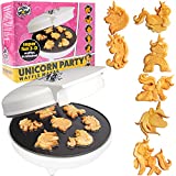 Unicorn Mini Waffle Maker- Creates 7 Different Unicorn Animal Shaped Waffles in Minutes- A Fun and Cool Magical Breakfast for Kids & Adults - Electric Non-Stick Waffler Iron, Fun Gift for Girls