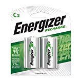 Energizer 2 Precharged Recharg Battery, C, NiMh, PK2 Lighting, Green and Silver (Packaging May Vary), 2 Count