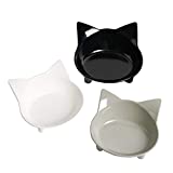 Cat Bowl Cat Food Bowls Non Slip dog Dish Pet Food Bowls Shallow Cat Water Bowl Cat Feeding Wide Bowls to Stress Relief of Whisker Fatigue Pet Bowl of Dogs Cats Rabbits Puppy(Safe Food-grade Material)