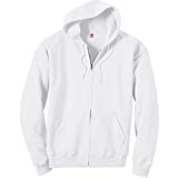 Hanes Men's Full-Zip Eco-Smart Hoodie, white, Large
