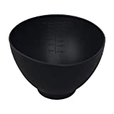 ForPro Professional Collection Silicone Bowl for Mixing Facial, Massage, Body & Other Products, Flexible, Odorless, Black, 14 Oz, 15 Oz