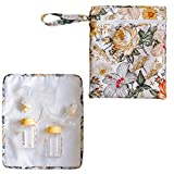 Breast Pump Bag Wet Bag - Pump Bag with Floral Pattern Wet Dry Bag for Breast Pump Parts Pumping Bag Size is 13" by 11" Pump Bag for Breast Pump with Staging Mat and Removable Waterproof Insert