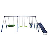 XDP RECREATION All Star Outdoor Playground Backyard Kids Toddler Play/Swing Set, Supports Up to 700 Pounds, 7 Children, Ages 3 to 8