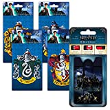 Harry Potter Wallet for Phone Set - Deluxe Harry Potter Hogwarts Stick on Wallet for Cell Phone with Card Holder, Stand and Hogwarts House Decals (Harry Potter Accessories)