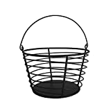 NIRMAN Rustic Wire Picnic Basket, Serving, Basket for Egg, Fruit, Kitchen, Restaurant, Home Dinning, Modern Table Decor, Picnics, Vegetables, Bread (8" x 8" x 5")