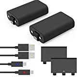 Xbox One Controller Battery Pack, Rechargeable Battery Pack with 2 Pack 1200mAh, Battery Pack for Xbox with LED Indicator/ 5FT Micro USB Charging Cable,Charge and Play for One/One X/S