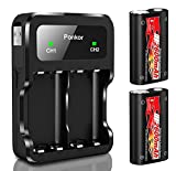 Ponkor Rechargeable Battery Packs for Xbox Series X|S/Xbox One, 2x2600mAh Batteries with High-Speed Charging Station for Xbox One S/Xbox One X/Xbox One Elite Wireless Controller