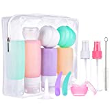 Morfone 16 Pack Travel Bottles Set for Toiletries, TSA Approved Travel Containers Leak Proof Silicone Squeezable Travel Accessories 2oz 3oz for Shampoo Conditioner Lotion Body Wash (BPA Free)