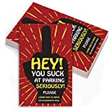 Antgiftshop You Parked Like an Idiot Business Cards, Bad Parking Cards, 50 Fun Designs for A Funny Gag Gift Or Prank, 3.5 x 2 Inch.