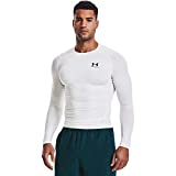 Under Armour Men's Armour HeatGear Compression Long-Sleeve T-Shirt , White (100)/Black, X-Large