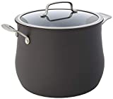 Cuisinart Contour Hard Anodized 12-Quart Stockpot with Cover,Black
