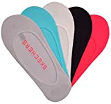 Skechers Womens 5-pk. Mircofiber Super Low Liner Socks 9.5-11 Bright multi