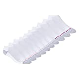 Skechers Women's 10 Pack No Show Socks, White/Orange, 9-11