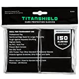TitanShield (150 Sleeves/Black Standard Size Board Game Trading Card Sleeves Deck Protector for Baseball, Dropmix
