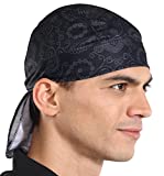 Cooling Helmet Liner - Do Rag Skull Cap for Men - Head Scarf, Bandana, Head Wrap, Beanie for Motorcycle, Cycling, Sports